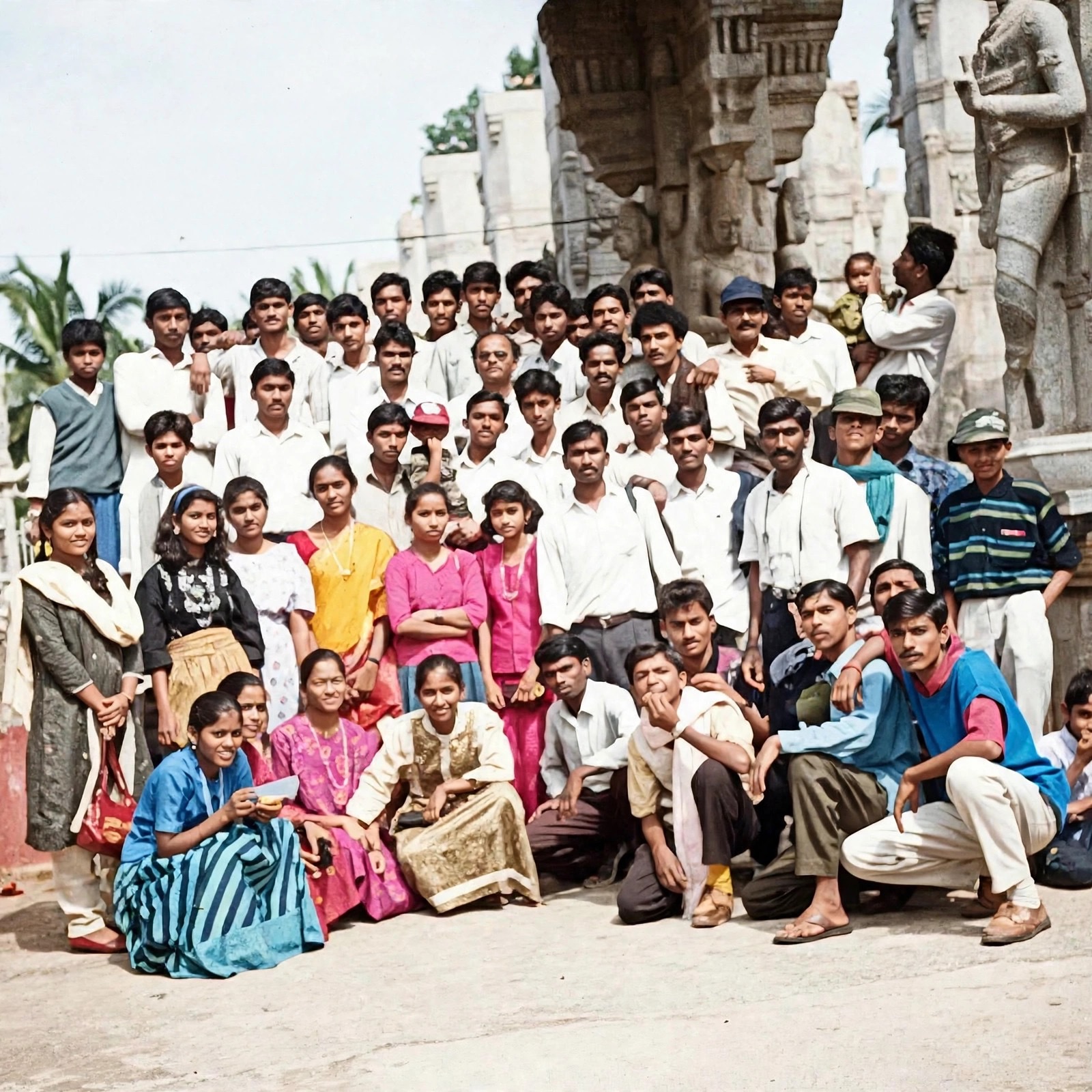 Group photo of the Shathavahana Junior College MPC Class of 1993–95
